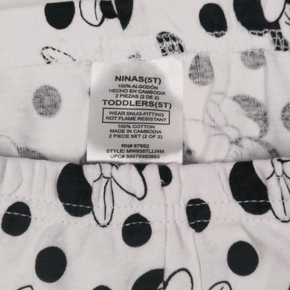 💰NWOT! DISNEY ▪︎ MINNIE MOUSE PAJAMA SET ▪︎ SIZE 5T - Picture 9 of 9